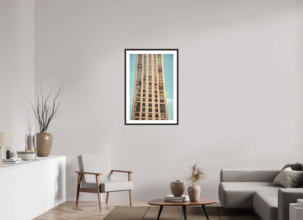 24 x 36″, Urban Grid Black Frame Urban Grid