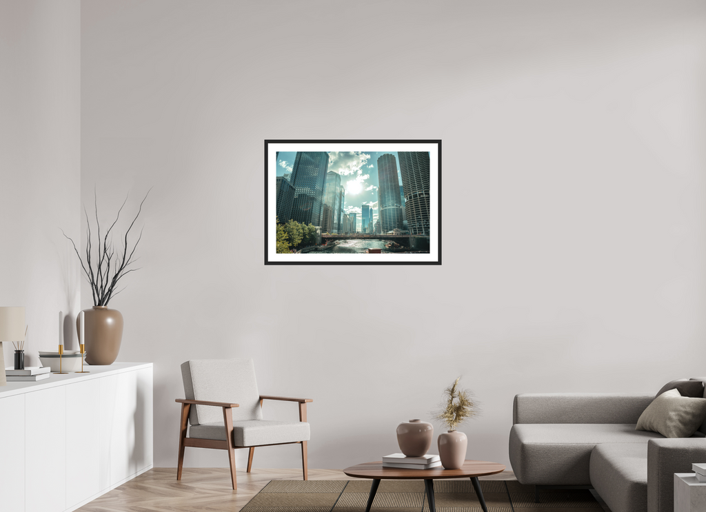 36 x 24″, River Crossing Black Frame River Crossing