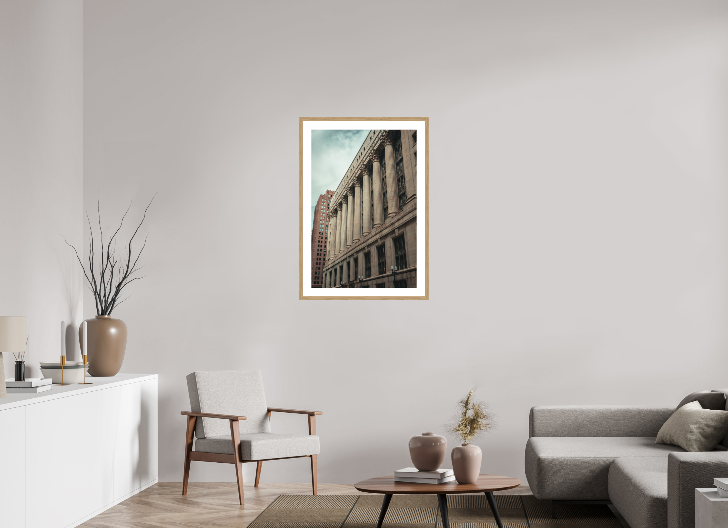 24 x 36″, Vertical Order Oak Frame Vertical Order