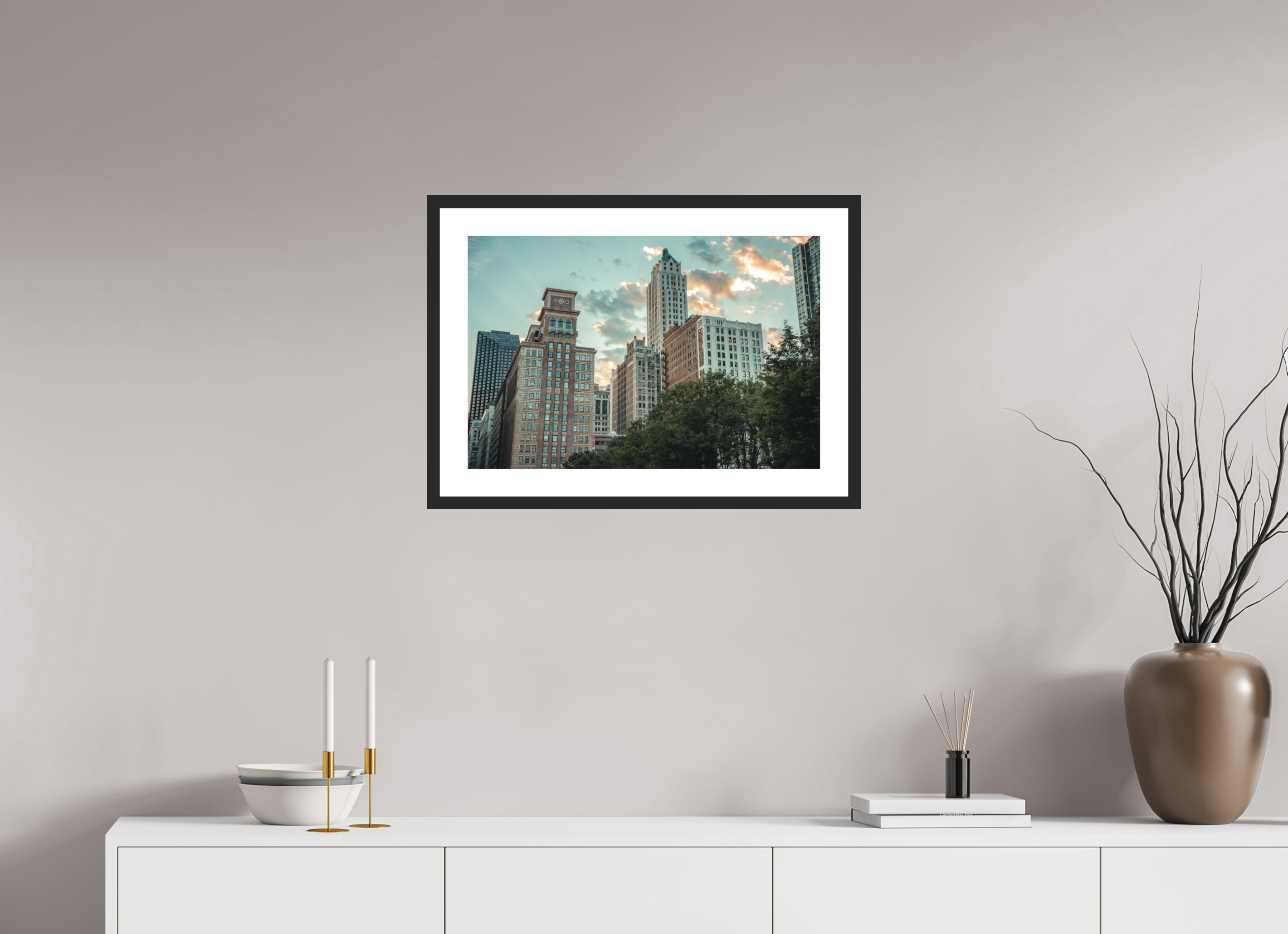 24 x 16″, Urban Heights Framed Urban Heights
