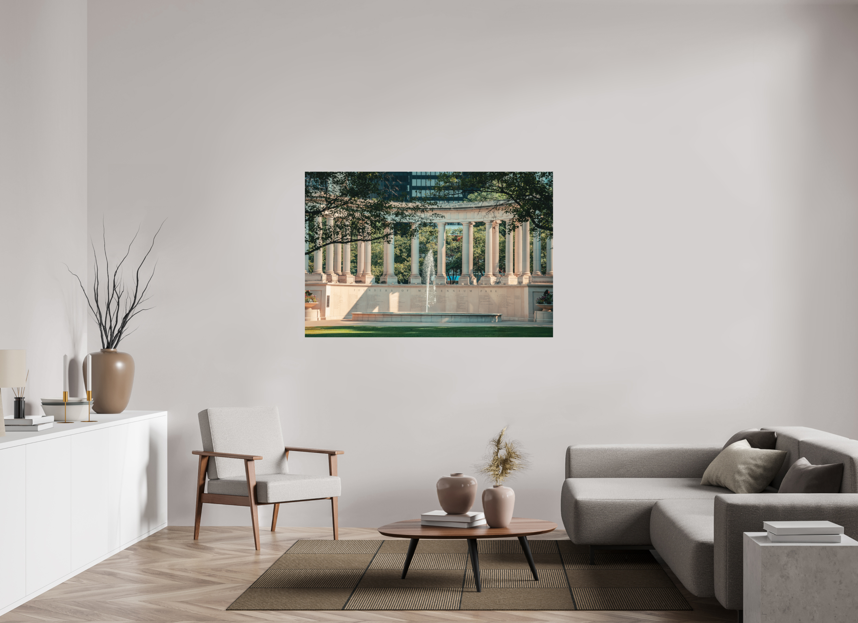 60 x 40″, Millennium Columns Millennium Columns