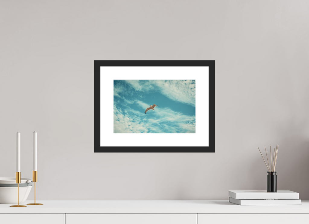 12 x 8″, Horizon Bird Black Frame Horizon Bird