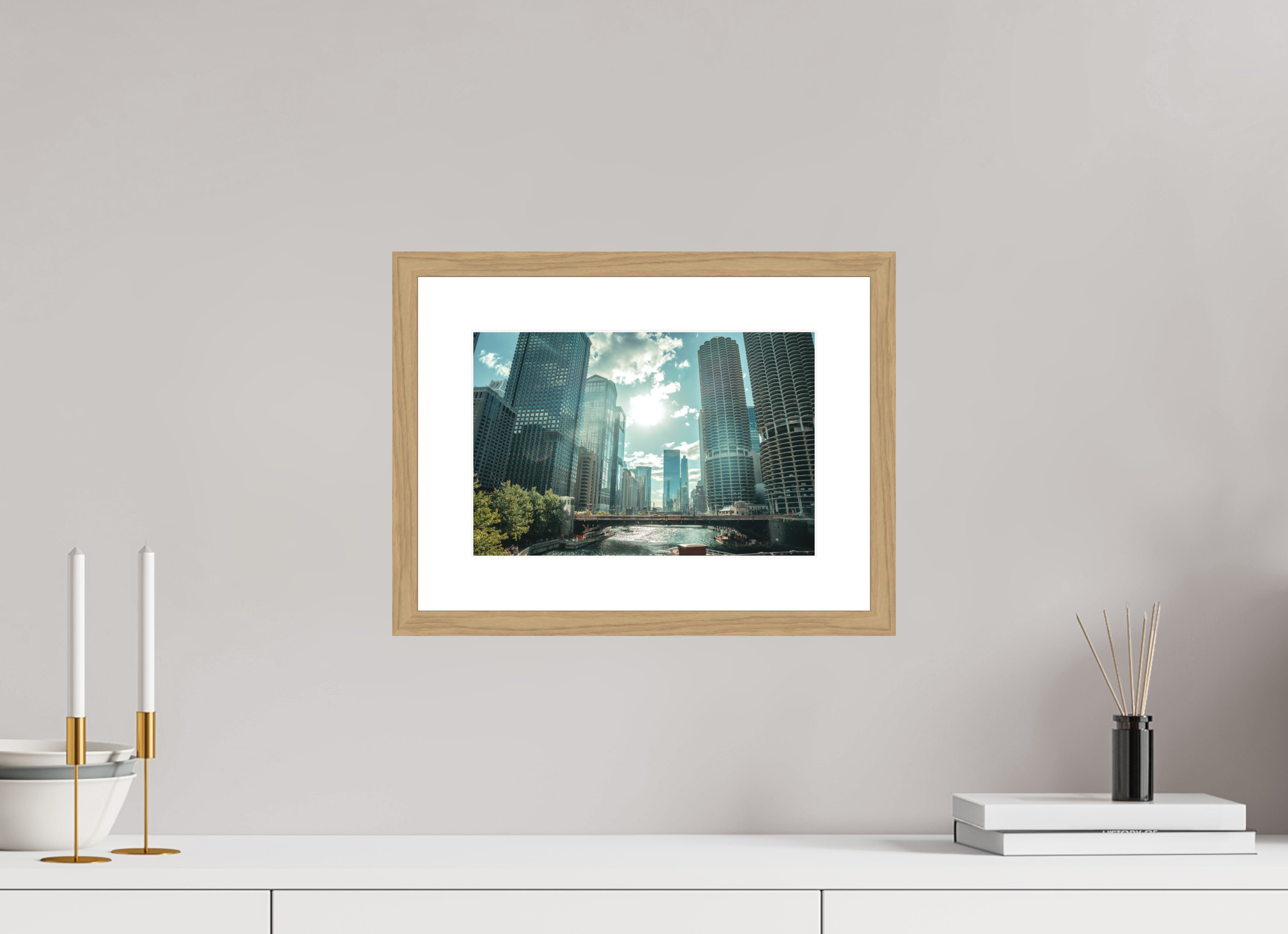 12 x 8″, River Crossing Oak Frame River Crossing