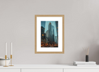 8 x 12″, Streetlight Dusk Oak Frame Streetlight Dusk