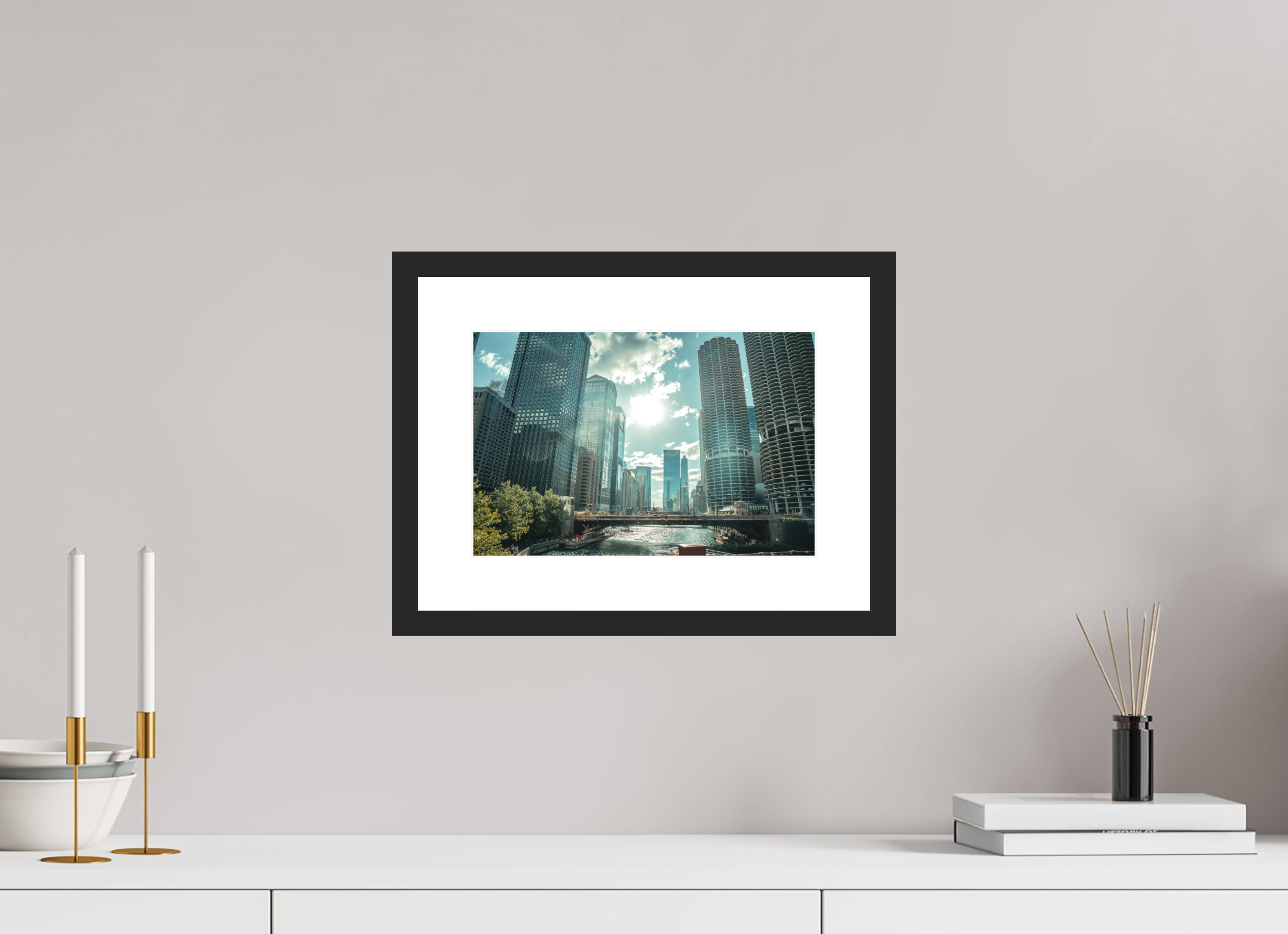 12 x 8″, River Crossing Black Frame River Crossing