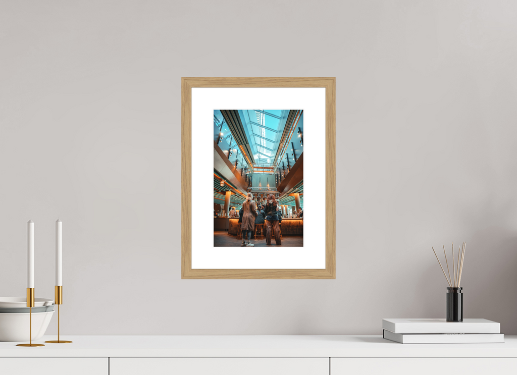 8 x 12″, Amber Atrium Oak Frame Amber Atrium