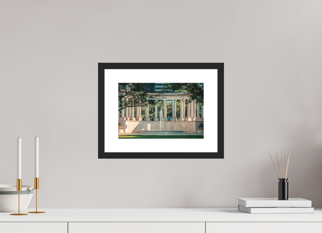12 x 8″, Millennium Columns Black Frame Millennium Columns