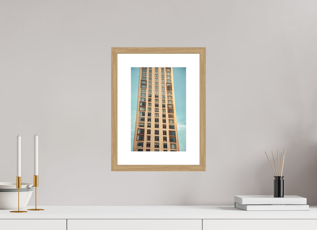 8 x 12″, Urban Grid Oak Frame Urban Grid