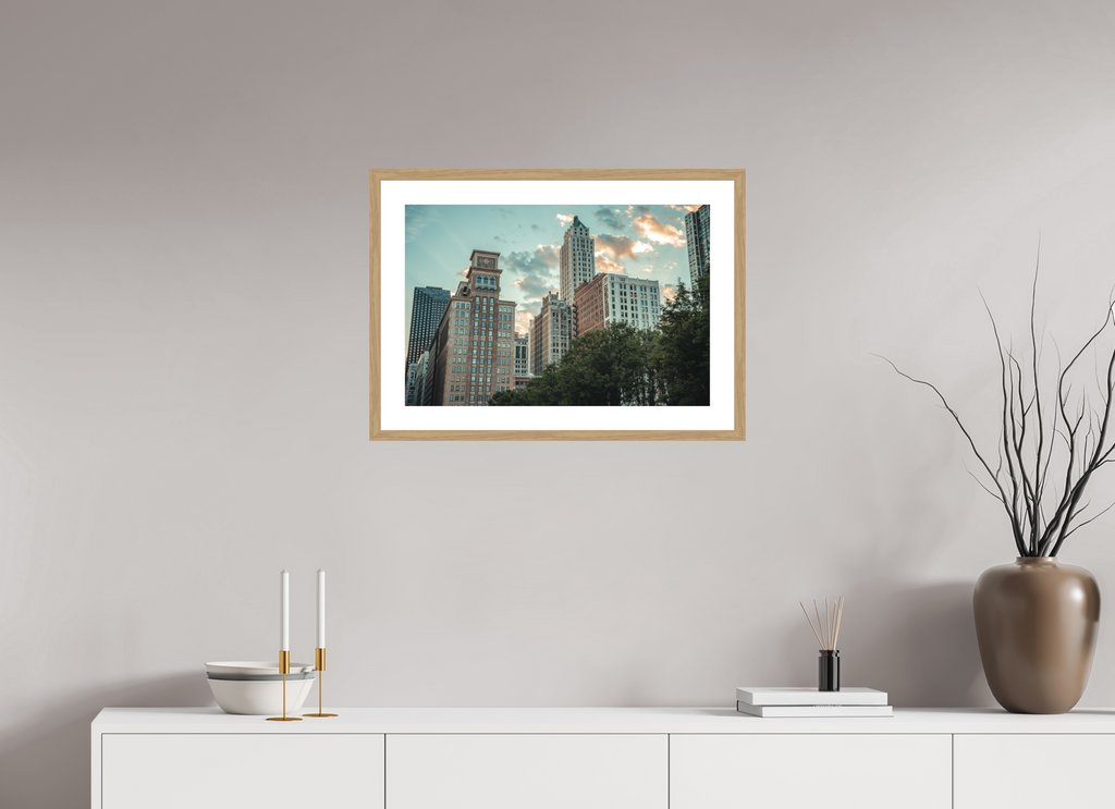 24 x 16″, Urban Heights Oak Frame Urban Heights