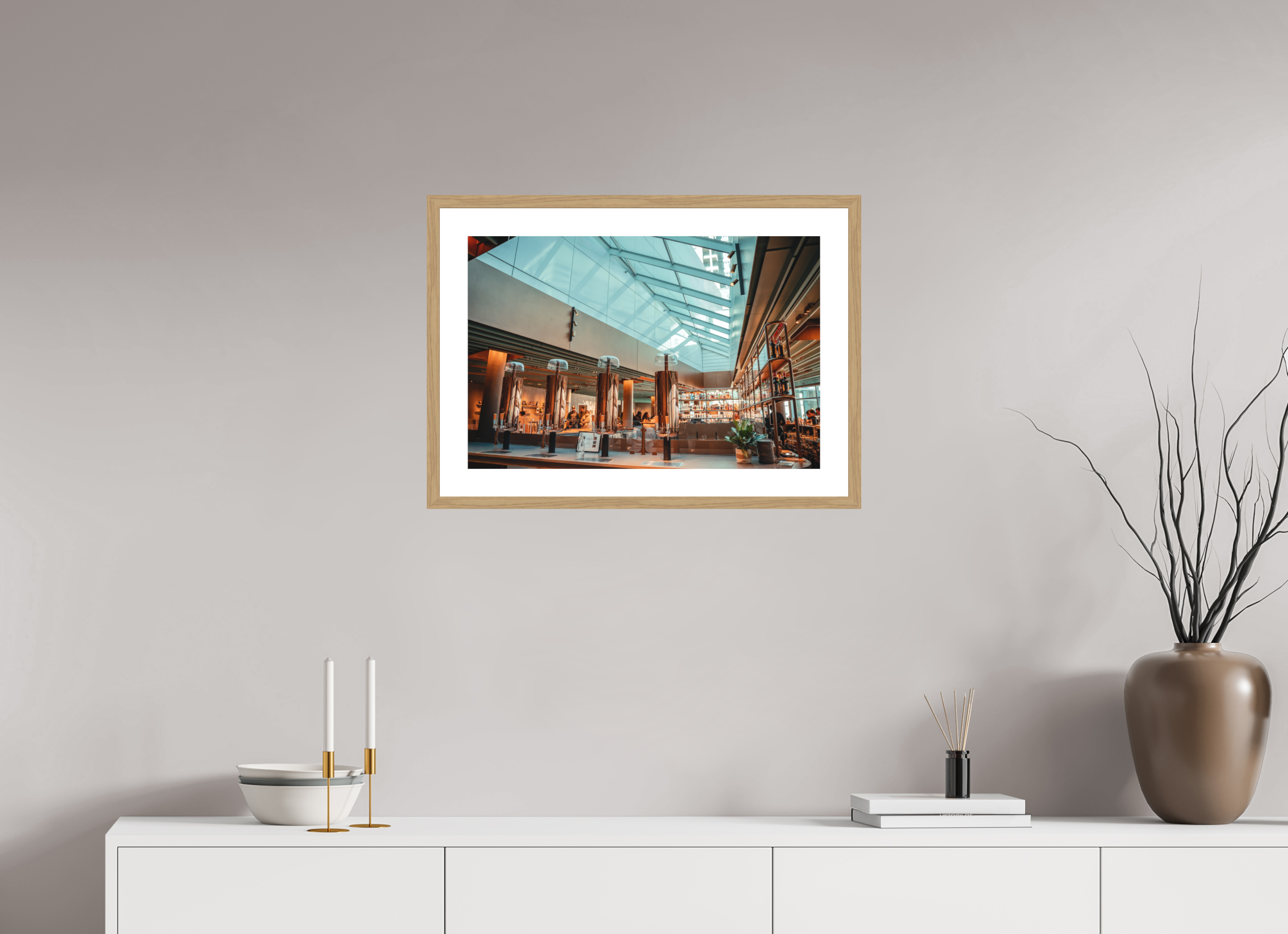 24 x 16″, Reserved Lounge Oak Frame Reserved Lounge