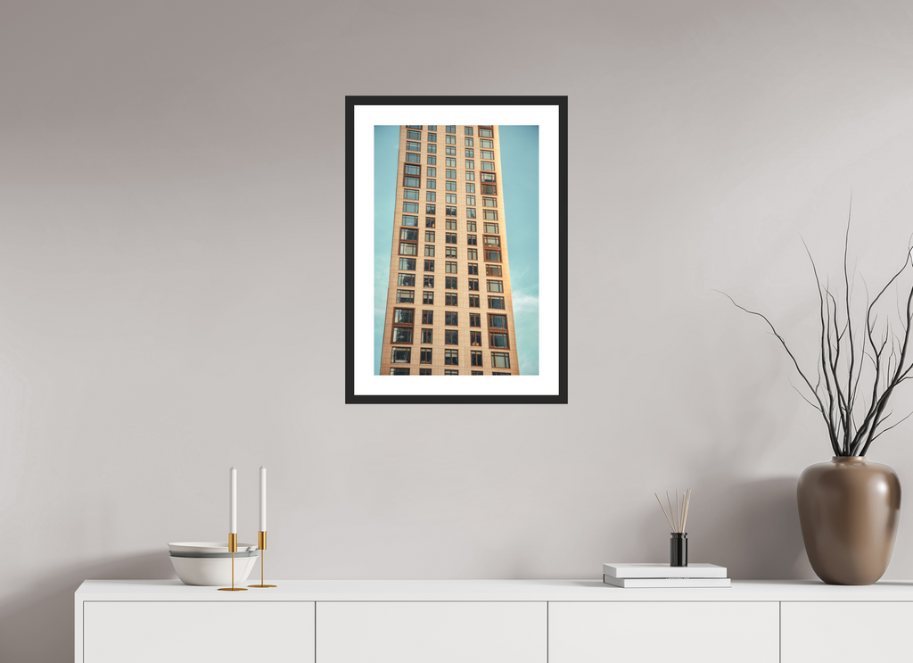 16 x 24″, Urban Grid Black Frame Urban Grid