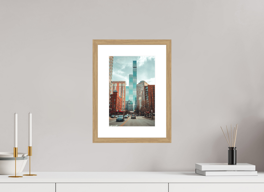 8 x 12″, Veil of Glass Oak Frame Veil of Glass