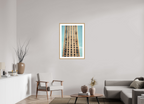 24 x 36″, Urban Grid Oak Frame Urban Grid