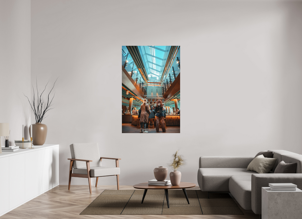 40 x 60″, Amber Atrium Amber Atrium