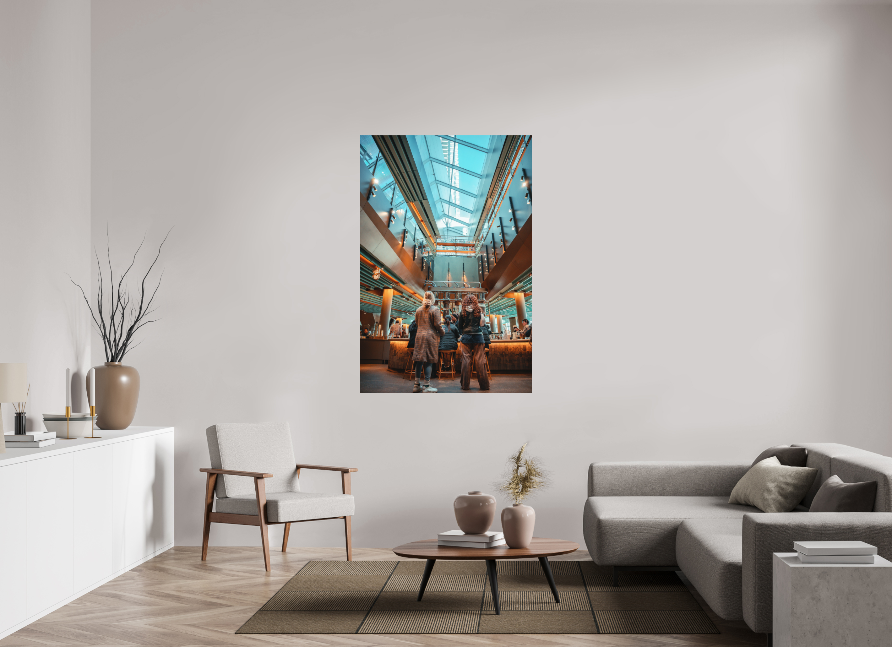 40 x 60″, Amber Atrium Amber Atrium